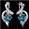 Natural London Blue Topaz Earrings