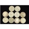 Image 2 : 10 ASSORTED MEXICO .100 SILVER PESOS 1959-1964