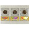 Image 2 : 3-2000-D SACAGAWEA DOLLARS ANACS MS67PL