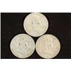 Image 1 : 1949-D,53-D & 63-D FRANKLIN HALF DOLLARS