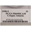 Image 3 : 1998-S CRISPUS ATTUCKS COMMEMORATIVE SILVER $