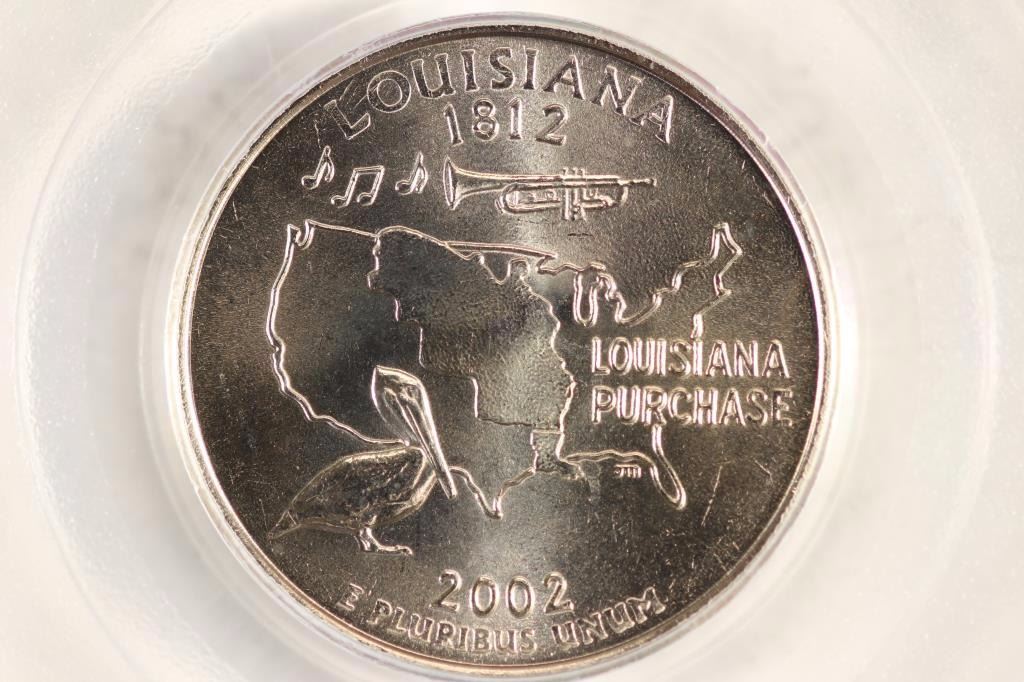 2002P LOUISIANA QUARTER PCGS MS65