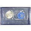 Image 1 : 1974-S  IKE SILVER DOLLAR UNCIRCULATED (BLUE PACK)