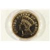 Image 1 : 2 TROY OZ. .999 24KT GOLD PLATED SILVER PF ROUND