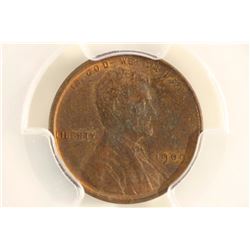 1909-VDB LINCOLN CENT PCGS UNC DETAILS