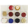 Image 1 : 10 ASSORTED VINTAGE POKER CHIPS, DESIGNS,