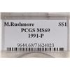 Image 3 : 1991-P MT . RUSHMORE SILVER DOLLAR PCGS MS69