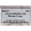 Image 3 : 2005-P MARINE CORPS SILVER DOLLAR PCGS PR69 DCAM