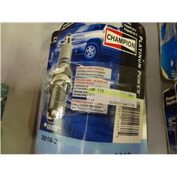 Lot of 3 Champion 2 Pack Spark Plug 3018