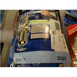 Lot of 4 Champion 2 Pack Spark Plug 3025