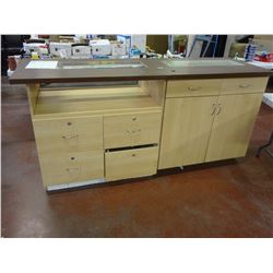 Commerical Counter with Locking Doors