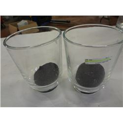 Set of two glass vases