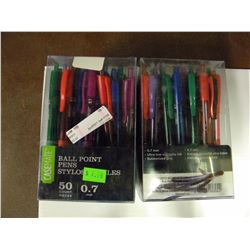 2 Packs of 50 Pens