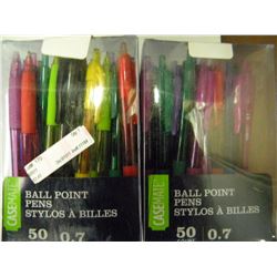 2 Packs of 50 Pens