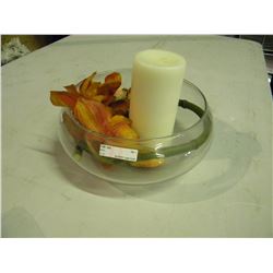 Decrative bowl/flower candle holder