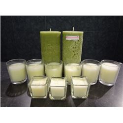 Grouping of 11 candles