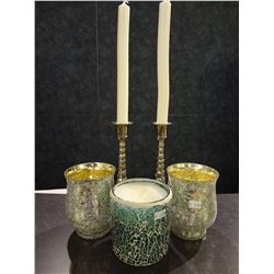 5 Assorted candle holders
