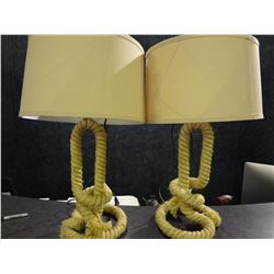 Pair of Sailor Rope Lamps