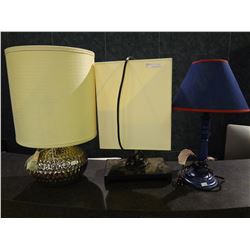 Set of 3 Assorted Lamps