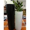 Image 1 : 2 Tall Vases 1 White 1 Brown