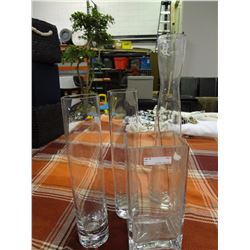 4 Assorted Vases