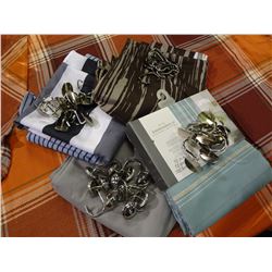 4 Shower Curtains with Hooks