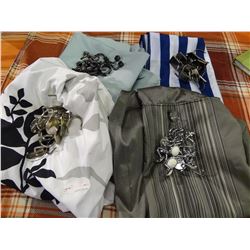 4 Shower Curtains with Hooks