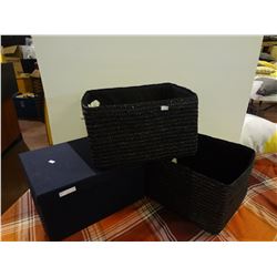 Lot of 3 Storage Containers