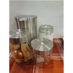 Lot of 4 Kitchen Storage Containers