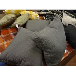 3 Large Grey Pillows