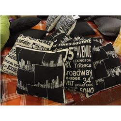 2 Set of 3 Pillow NYC Theme New York City