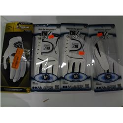 Lot of 4 Golf Gloves