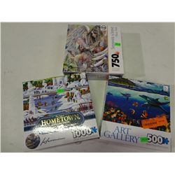 Lot of 3 Assorted Puzzles