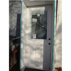 New Basement Entry Door Comes with insert that has blinds