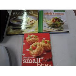 set of 3 cookbooks