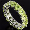Image 1 : Natural Green Peridot Eternity Band
