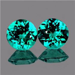 Natural Paraiba Blue/Green Apatite Pair 6.50 mm - VVS