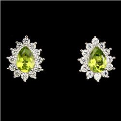 Natural Green Peridot Earrings