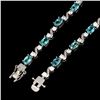 Image 3 : Natural Oval Neon Blue Apatite 60 Carats Bracelet