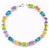 Image 1 : MULTI COLOR AMETHYST PERIDOT CITRINE TOPAZ BRACELET