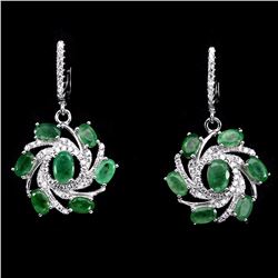 Natural Emerald Earrings & Pendant 48 Carats Set