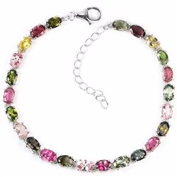 Natural Multi Color Tourmaline Bracelet