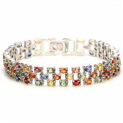 Natural Fancy Color Sapphire 120 Carats Bracelet