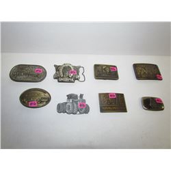 Belt Buckles- Lot of 8 assorted (including 1 John deer)