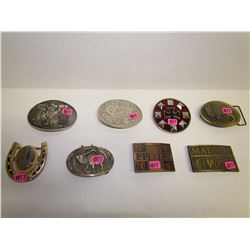 Belt Buckles- Lot of 8 assorted