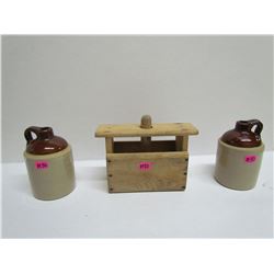 Butter Press and 2 Mini Jugs