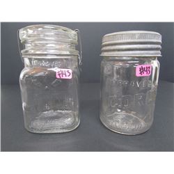 Queen Wide mouthed adjustable Jar base and lid patent Feb 23, 09 and Improved Corona Jar Sealed