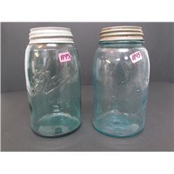 Atlas Strong Shoulder Mason Jar+ Aqua "Ball" jar