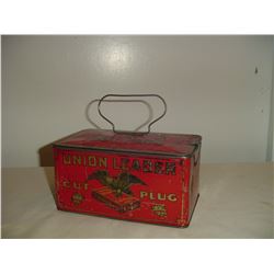 Union Leader lunch box tobacco tin