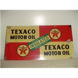 1947 double sided Texaco motor oil sign